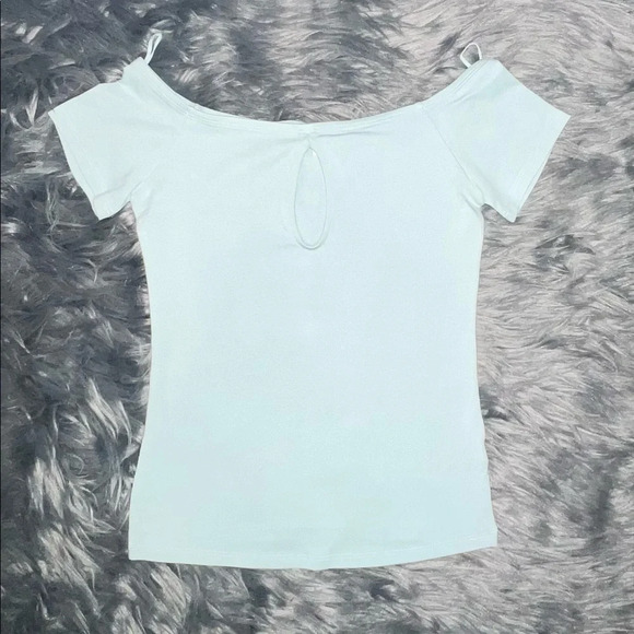 Express Off the Shoulder Top NWOT - Size XS | Color: Light Blue - Picture 1 of 4